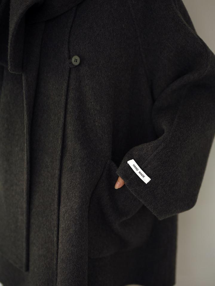 【HERENCIA】ストール付きウールコート/H125308