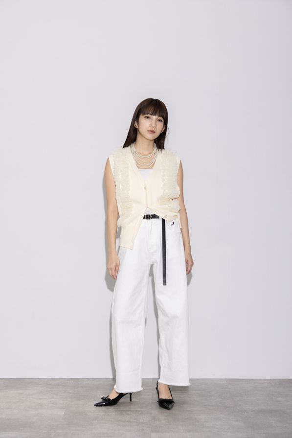 【MARGAUX VINTAGE】チュールフリルベスト/MG KN-26021-S