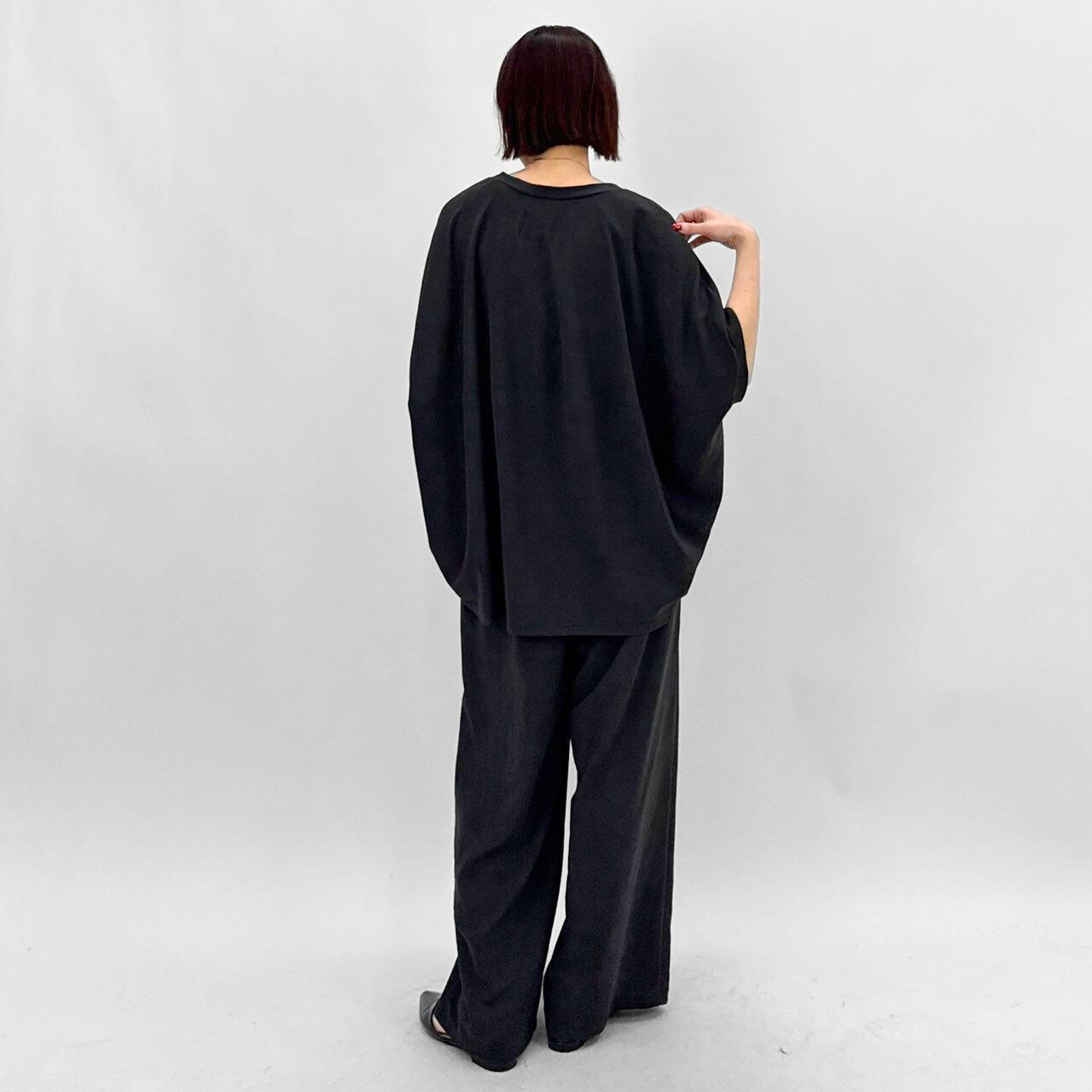 【cafune】マットストレッチジョーゼットコクーンプルオーバー/25904