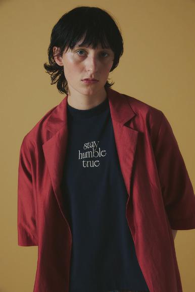 【ANGELINA】五分袖オーバージャケット/26163-6063M