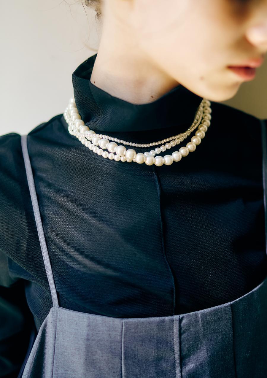 【anana】マグネット3連パールネックレス/a09-016