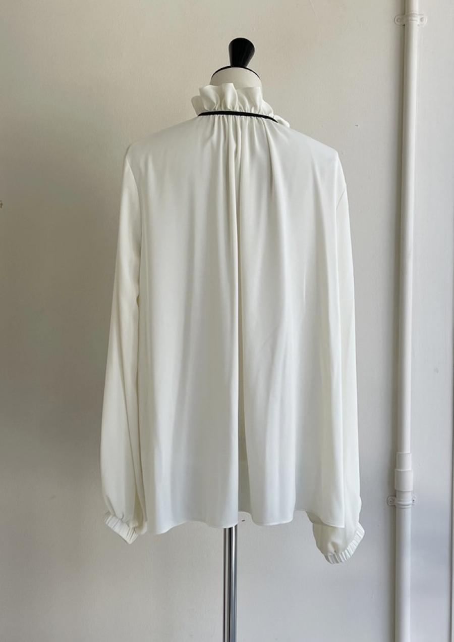 anana】ジョーゼットフリルリボンブラウス/a52-049